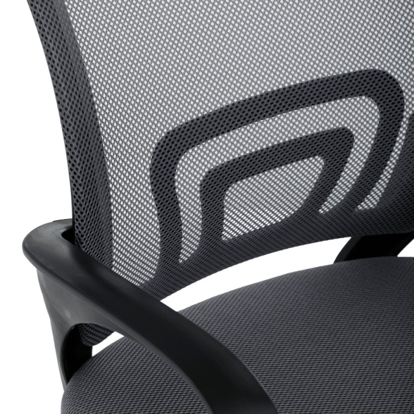 Dětská židle, výškově nastavitelná, šedá síťovina, KA-L103 GREY