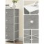 Komoda 45x30x92cm, mdf, šedá, AUK-E1031 GREY - Barva: bílá#eup349561euv2