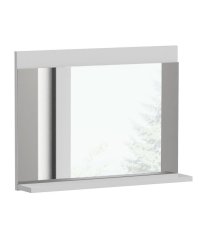 Zrcadlo LUMINUS L1 s poličkou bílá lesk