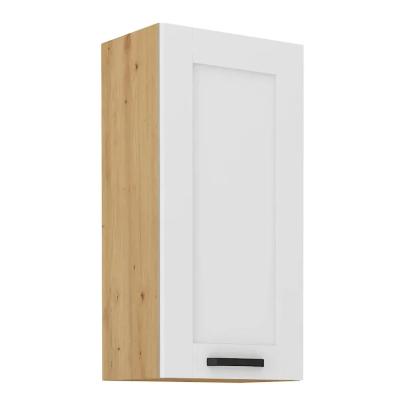Horní skříňka LULA 45 G-90 1F, bílá/dub artisan (45 x 90) cm