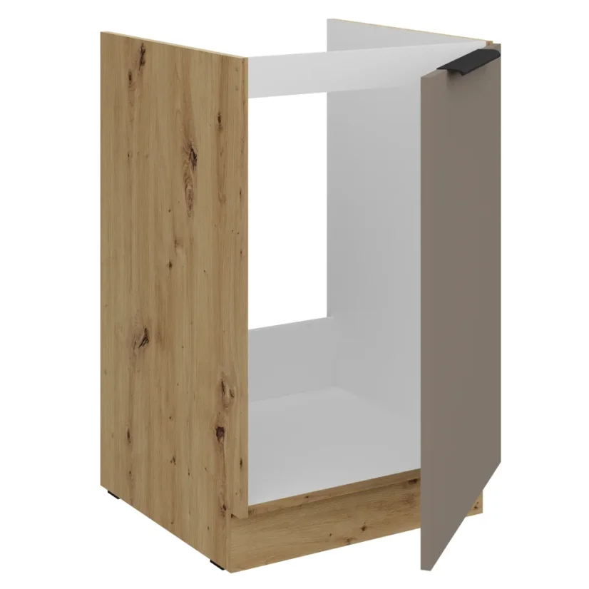 Dřezová skříňka FRISBO 50 ZL 1F BB, sandgrau/dub artisan (50 x 82) cm