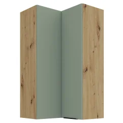 Horní rohová skříňka, aquamarine/dub artisan, ARSANY 60x60 GN-108 2F