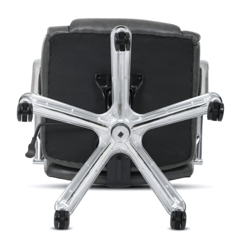 Kancelářské křeslo, houpací mechanismus, šedá ekokůže, KA-F1385 GREY