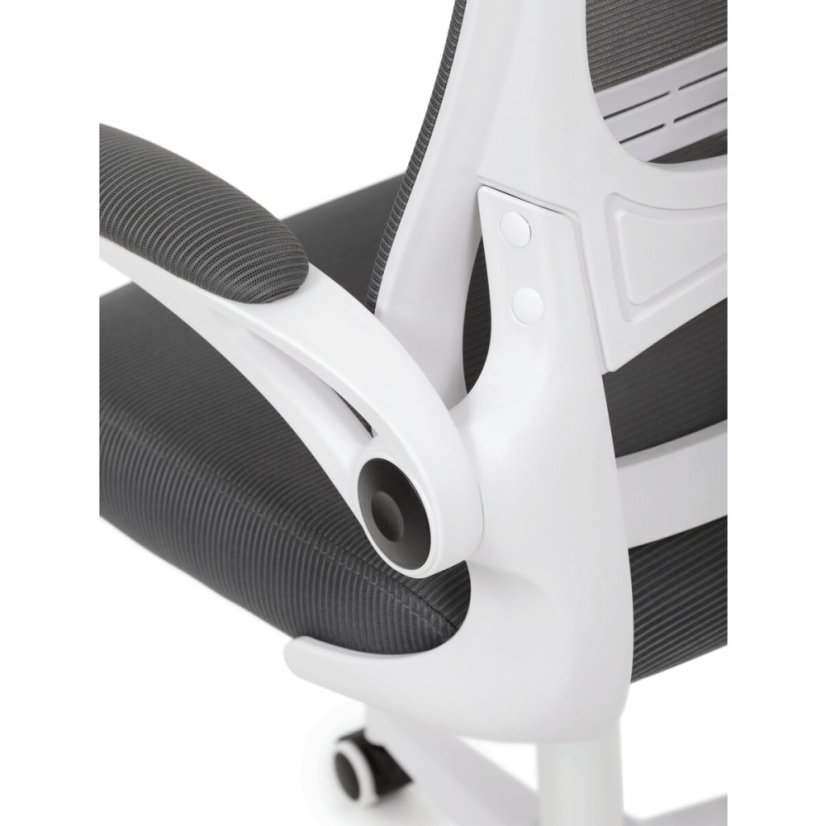 Kancelářská židle, houpací mechanismus, šedá síťovina, KA-Q843 GREY