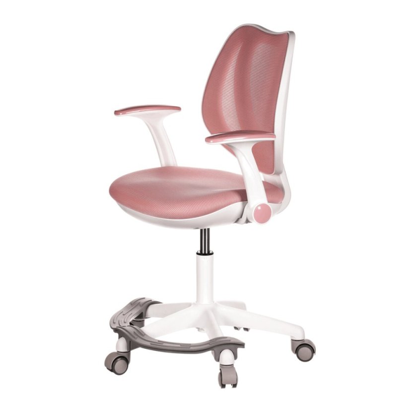 Dětská židle, výškově nastavitelná, růžová síťovina, KA-C806 PINK