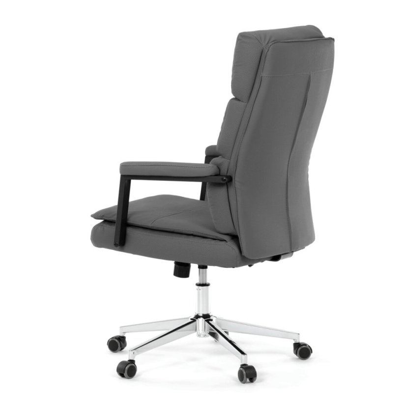 Kancelářské křeslo, houpací mechanismus, šedá ekokůže, KA-D8104 GREY