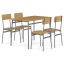 Jídelní set s 4 židlemi, 110x70x76cm, mdf, divoký dub, AUT-O2156 OAK - Barva: bílá#eup349669euv3