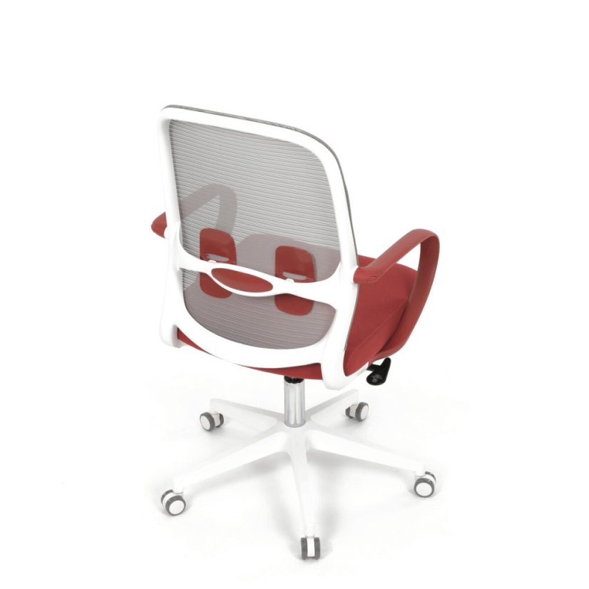 Kancelářská židle, houpací mechanismus, červená látka, KA-S425 RED