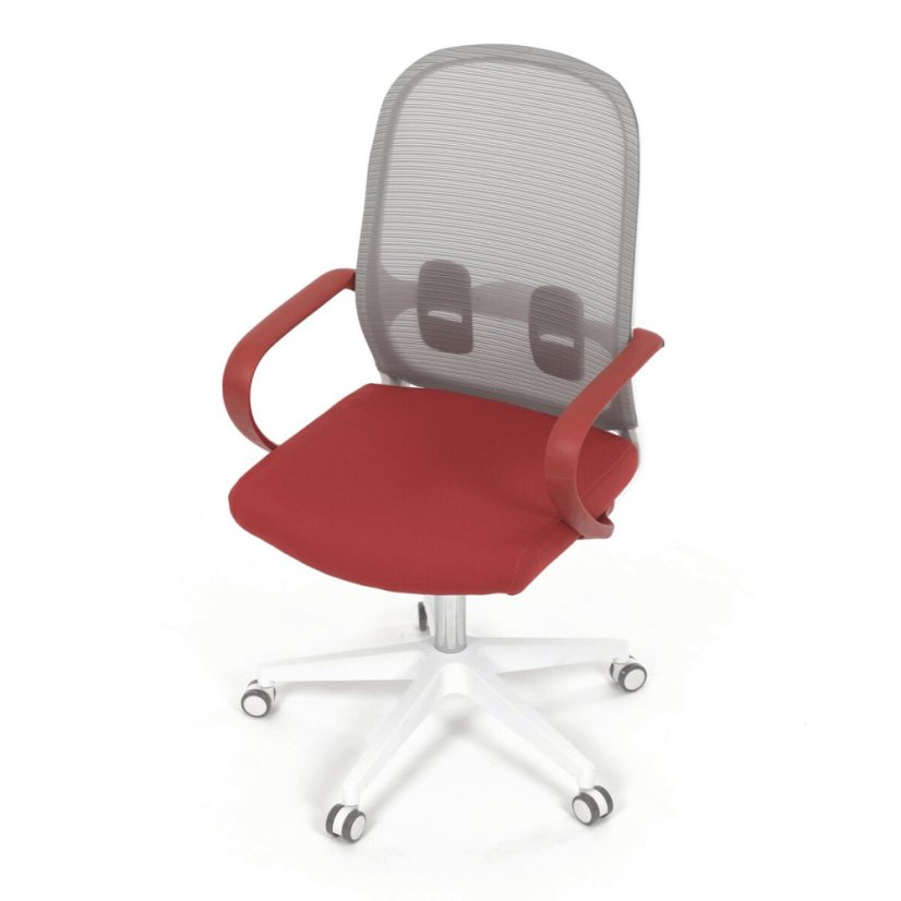 Kancelářská židle, houpací mechanismus, červená látka, KA-S425 RED