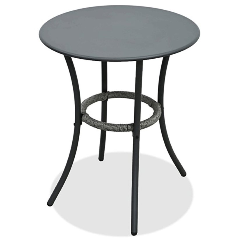 Balkónový set 1+2, stůl 60x60, židle umělý ratan barva antracit, kov antracit