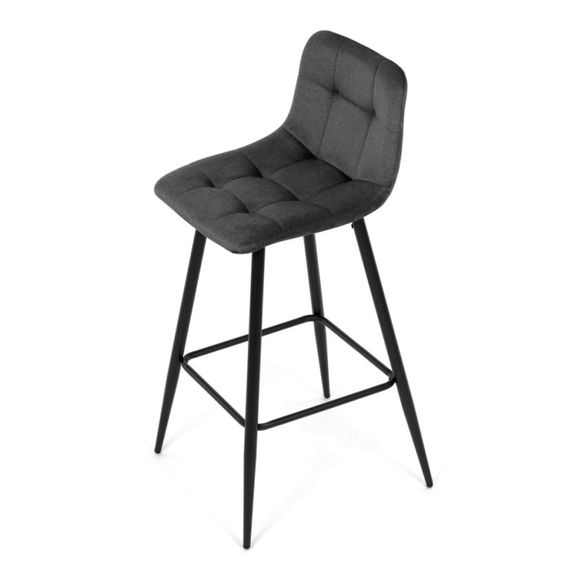 Barová židle, šedá, látka,AUB-X7015 GREY2
