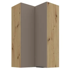 Horní rohová skříňka, sandgrau/dub artisan, FRISBO 60x60 GN-108 2F