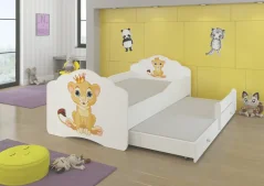 Dvojitá postel s matracemi CASIMO II LION 160x80 bílá (88 x 63) cm