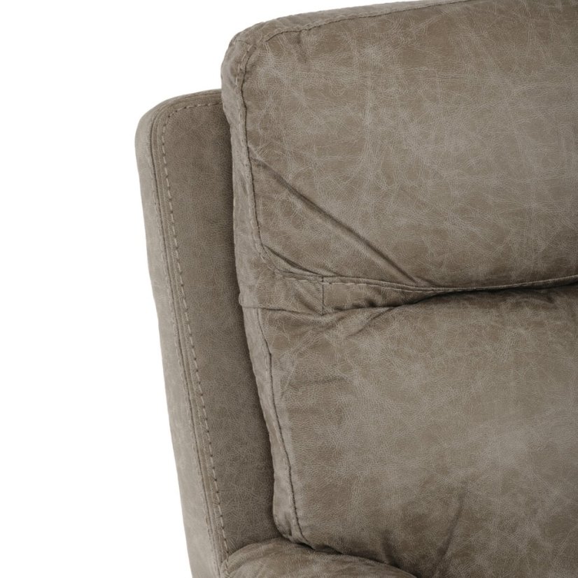 TV a relaxační křeslo s manuálním ovládáním, potah lanýžová látka v dekoru vintage
