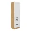 Vysoká skříňka LULA 60 DKS-210 3S 1F, bílá/dub artisan (60 x 210) cm