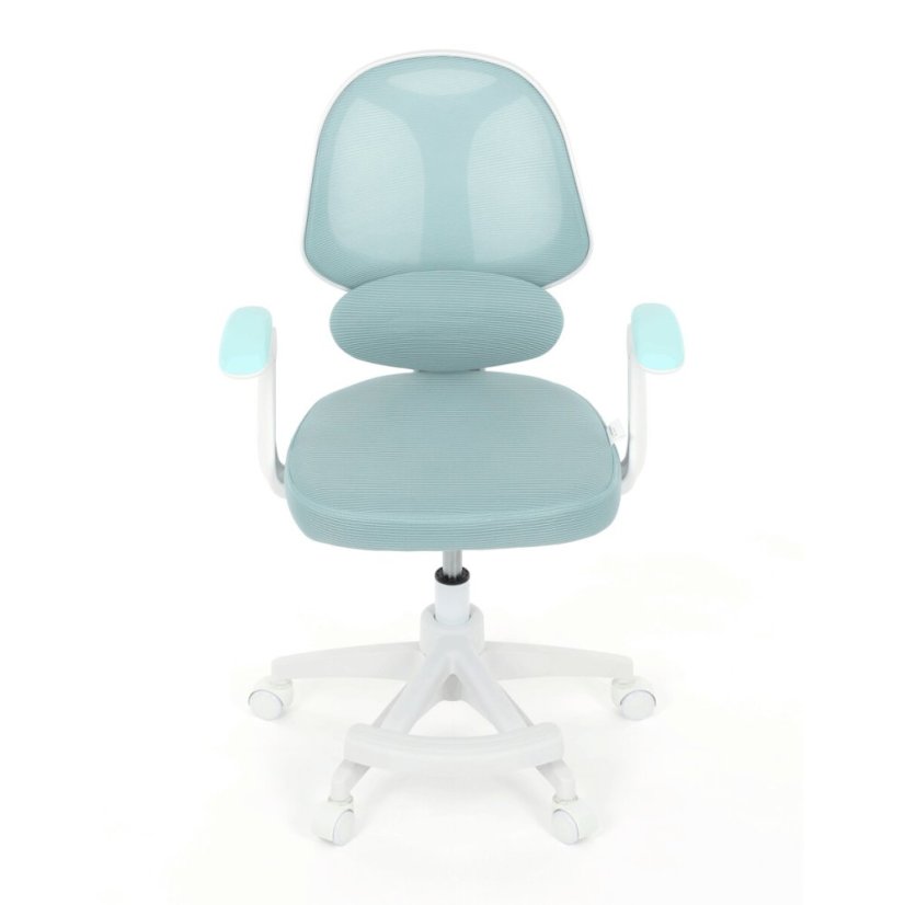 Dětská židle, výškově nastavitelná, modrá síťovina, KA-W8008 BLUE