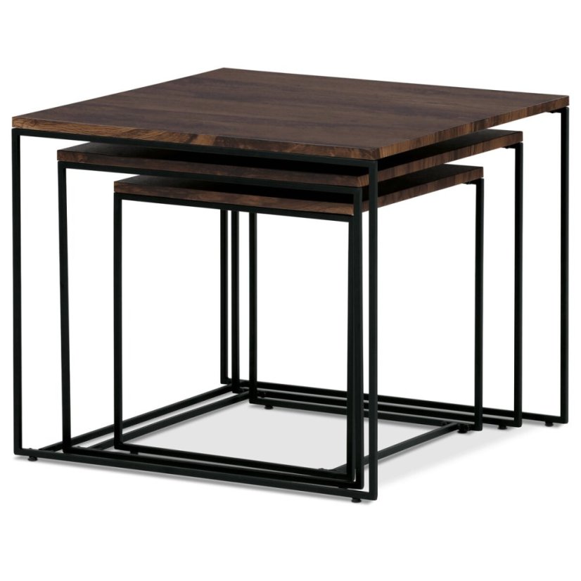 Konferenční stolek 60x60x51cm, mdf, ořech, AF-3008 WAL - Barva: Ořech#eup349255euv1