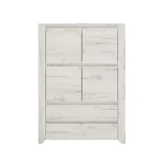 Komoda typ 33 ANGEL, bílá craft (84 x 116,3) cm