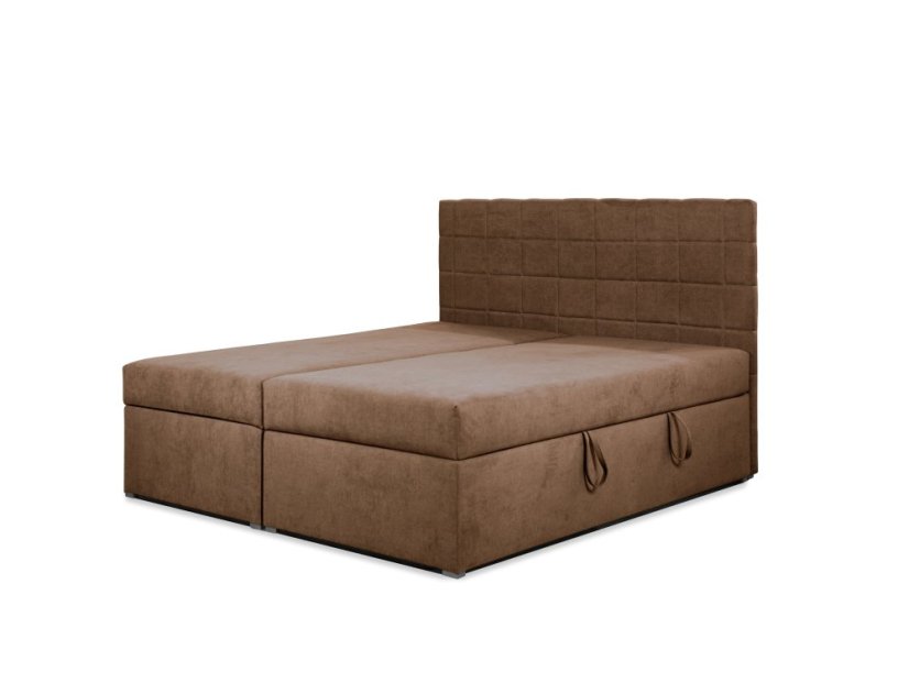 Kontinentální postel Boxspring HORAL SOFT hnědá - Vyberte rozměry: 180 x 200 cm