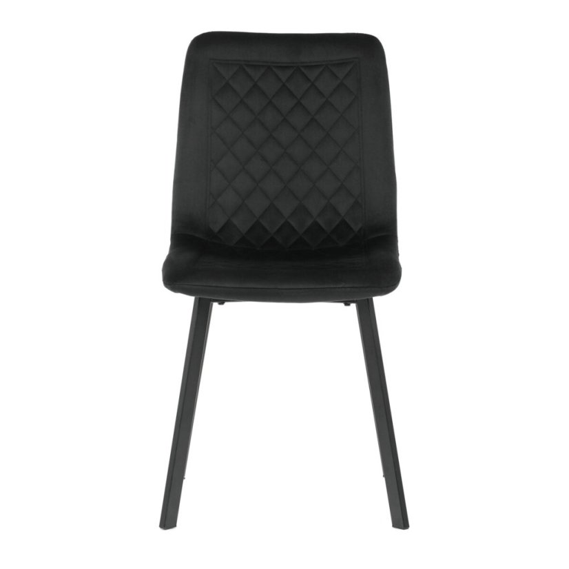 Jídelní židle, černá, sametová látka, DCL-973 BK4