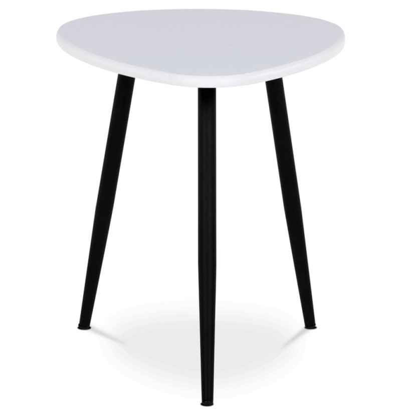 Odkládací stolek 60x40x45cm, mdf, bílá, AF-3011 WT - Dekor: Matný