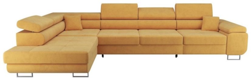 Rozkládací rohová sedačka VILDA DELUXE - Barva (vyberte): žlutá#jakub-jakub-wild-maxi-magic-velvet2212-zluta-eup343840-euv1, Umístnění rohu: levý roh