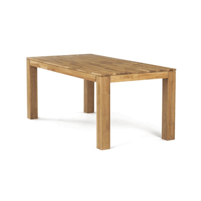 Jídelní stůl 180x90x75, masiv dub bílý, povrchová úprava olejem, nohy 10x10 cm