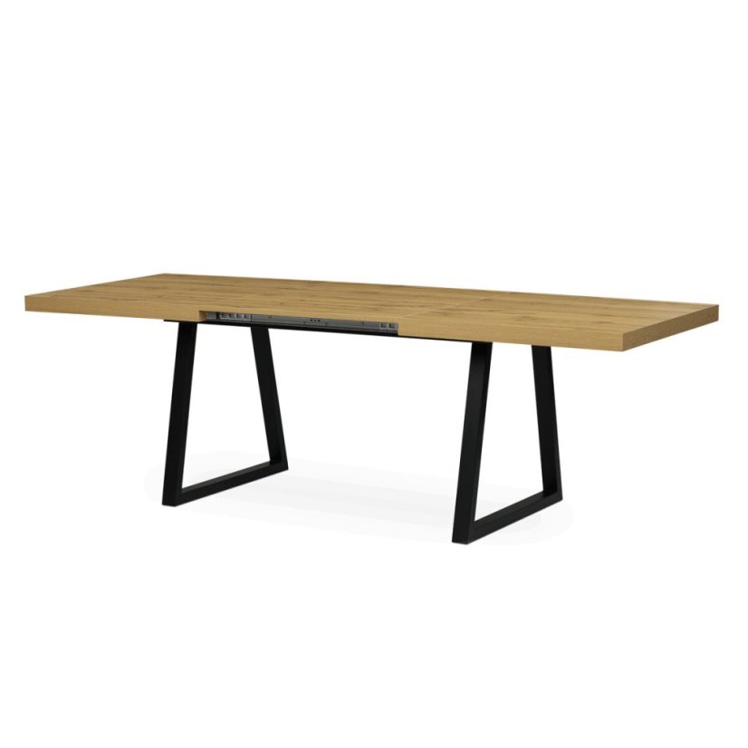 Jídelní stůl rozkládací 160- HT-R5624 OAK, lamino, dub (160 x 90) cm