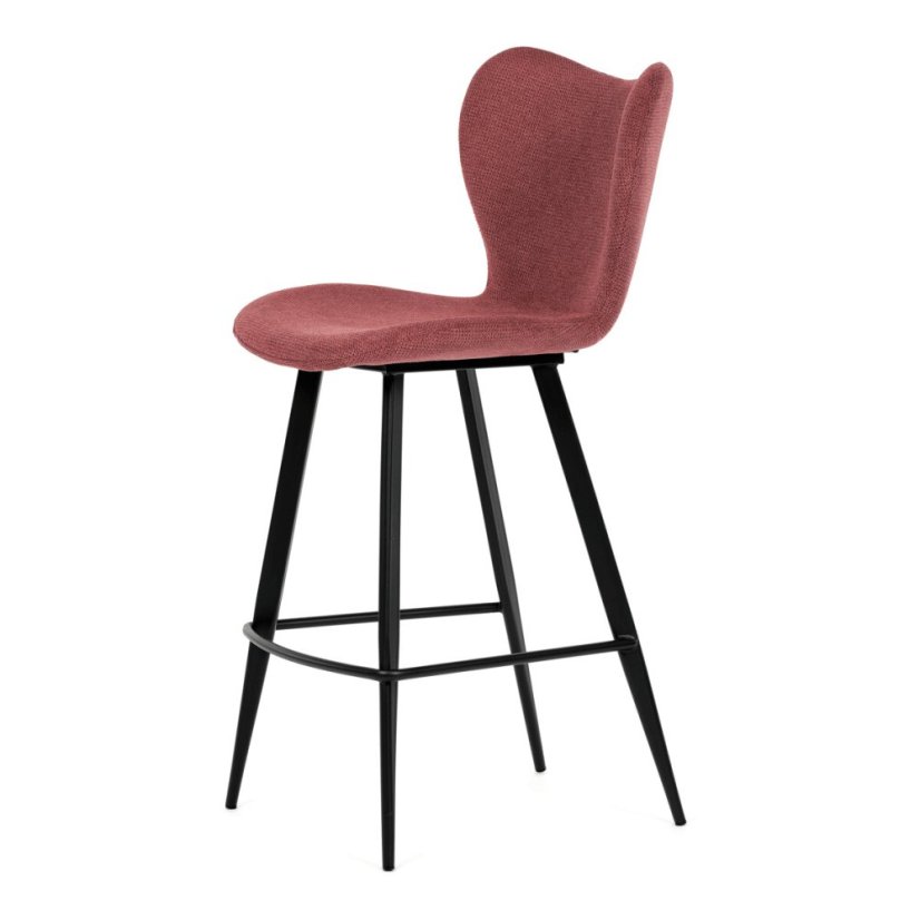 Barová židle, červená, látka, AUB-1068 RED2