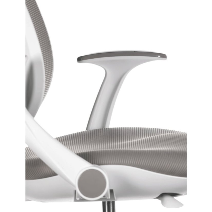 Dětská židle, výškově nastavitelná, šedá síťovina, KA-C806 GREY