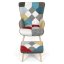 Křeslo ušák, vícebarevná, látka, AK-305B PW2 - Barva: patchwork#eup349589euv1
