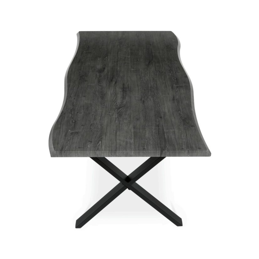 Jídelní stůl 210x100cm, mdf, šedý dub, HT-F4321 GREY - Barva: hnědá#eup349686euv2