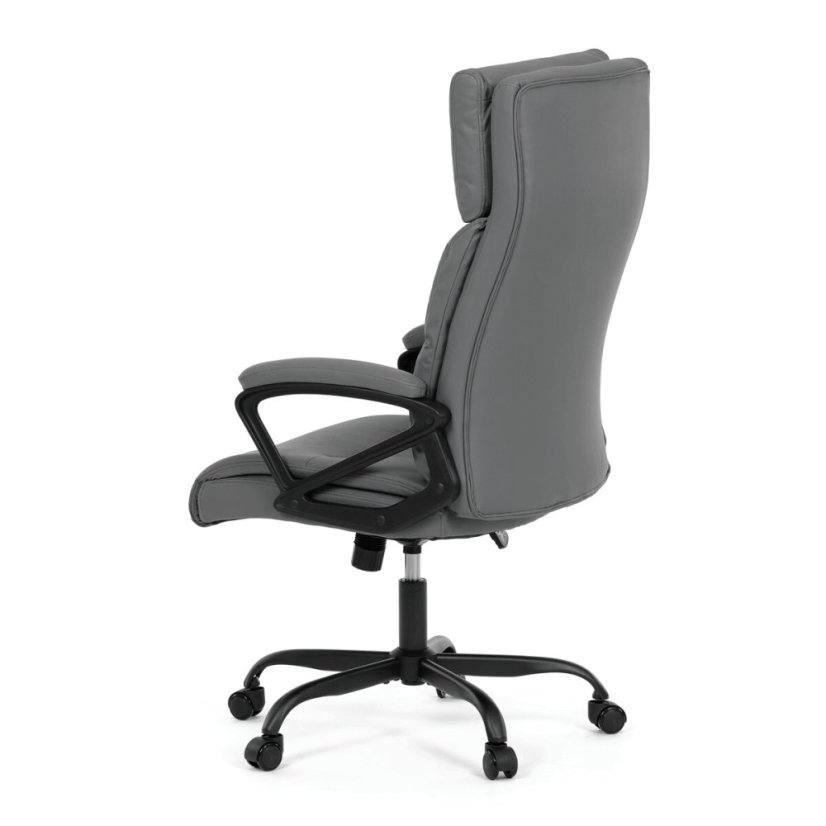 Kancelářské křeslo, houpací mechanismus, šedá ekokůže, KA-Y346 GREY