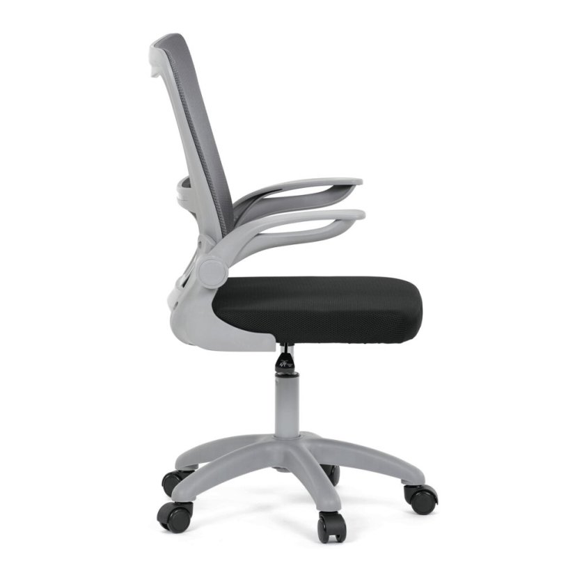 Dětská židle, výškově nastavitelná, šedá síťovina, KA-K2008 GREY