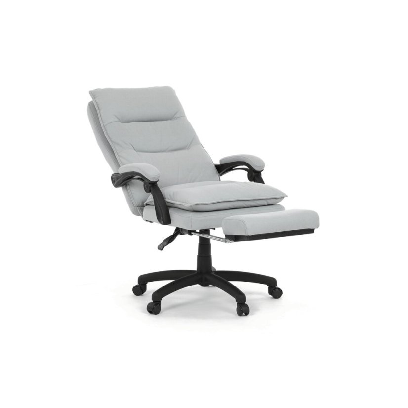 Kancelářské křeslo, synchronní mechanismus, stříbrná látka, KA-Y350 SIL