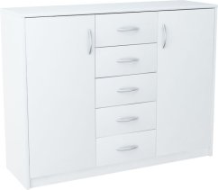 Komoda JULIUS K12D5S bílá