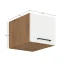 Horní skříňka, VEGA 40 Nagu-36 1F, dub lancelot / bílá extra vysoký lesk HG (40 x 36) cm