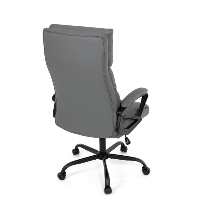Kancelářské křeslo, houpací mechanismus, šedá ekokůže, KA-Y346 GREY