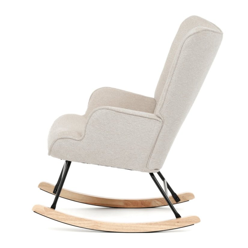 Houpací křeslo, béžová, látka, AK-373 CRM2