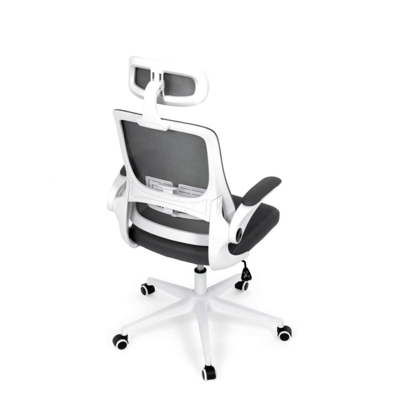 Kancelářská židle, houpací mechanismus, šedá síťovina, KA-Q843 GREY