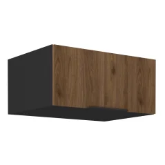 Horní skříňka MENZO 80 NAGU-36 1F, ořech okapi/černá (80 x 36) cm