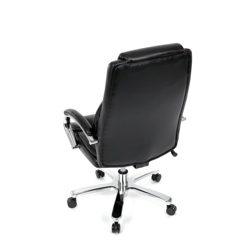 Kancelářské křeslo, houpací mechanismus, černá ekokůže, KA-F1385 BK
