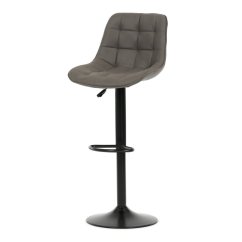 Barová židle, šedá, látka, AUB-V3066 GREY3