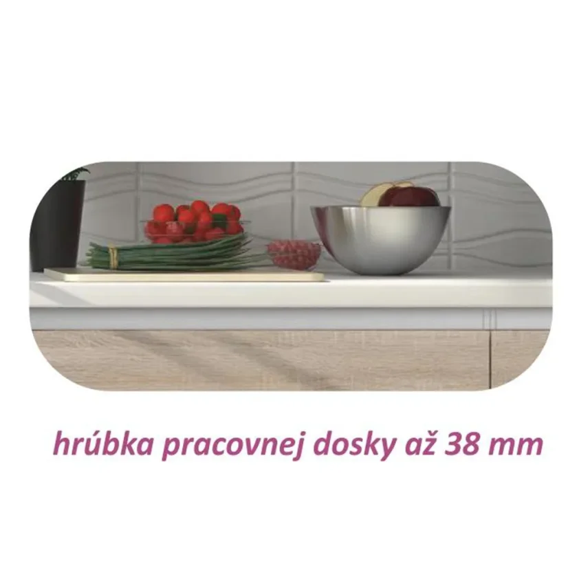 Dolní skříňka D 60S3 LINE, dub sonoma/bílá (60 x 54,5) cm