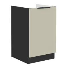 Dřezová skříňka, kašmír/černá, ARAKA 50 ZL 1F BB
