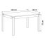 Jídelní stůl MDF divoký dub, kov černý mat (140 x 88) cm – deska tl. 100 mm