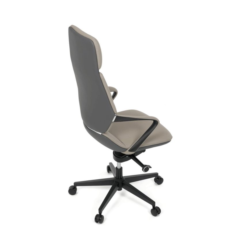 Kancelářské křeslo, houpací mechanismus, šedá ekokůže, KA-T8426 GREY