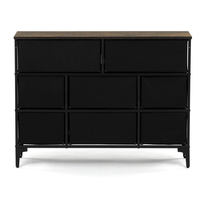 Komoda 103x30x78cm, mdf, vícebarevná, AUK-W2104 BK