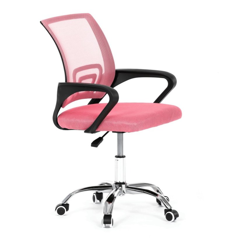 Dětská židle, houpací mechanismus, růžová síťovina, KA-L103 PINK
