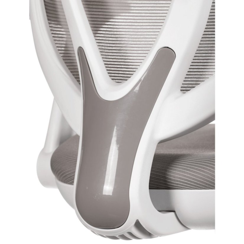 Dětská židle, výškově nastavitelná, šedá síťovina, KA-C806 GREY